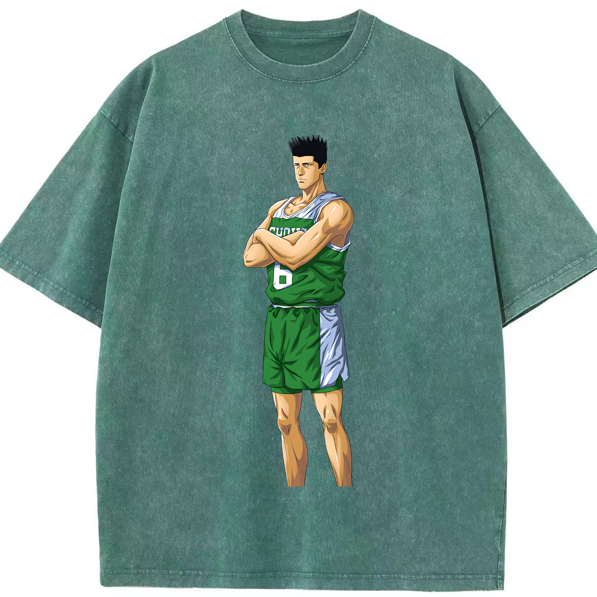 （画像用） SLAM DUNK／スラムダンク 綿100% ヴィンテージ風 半袖Tシャツ（フロントプリント）